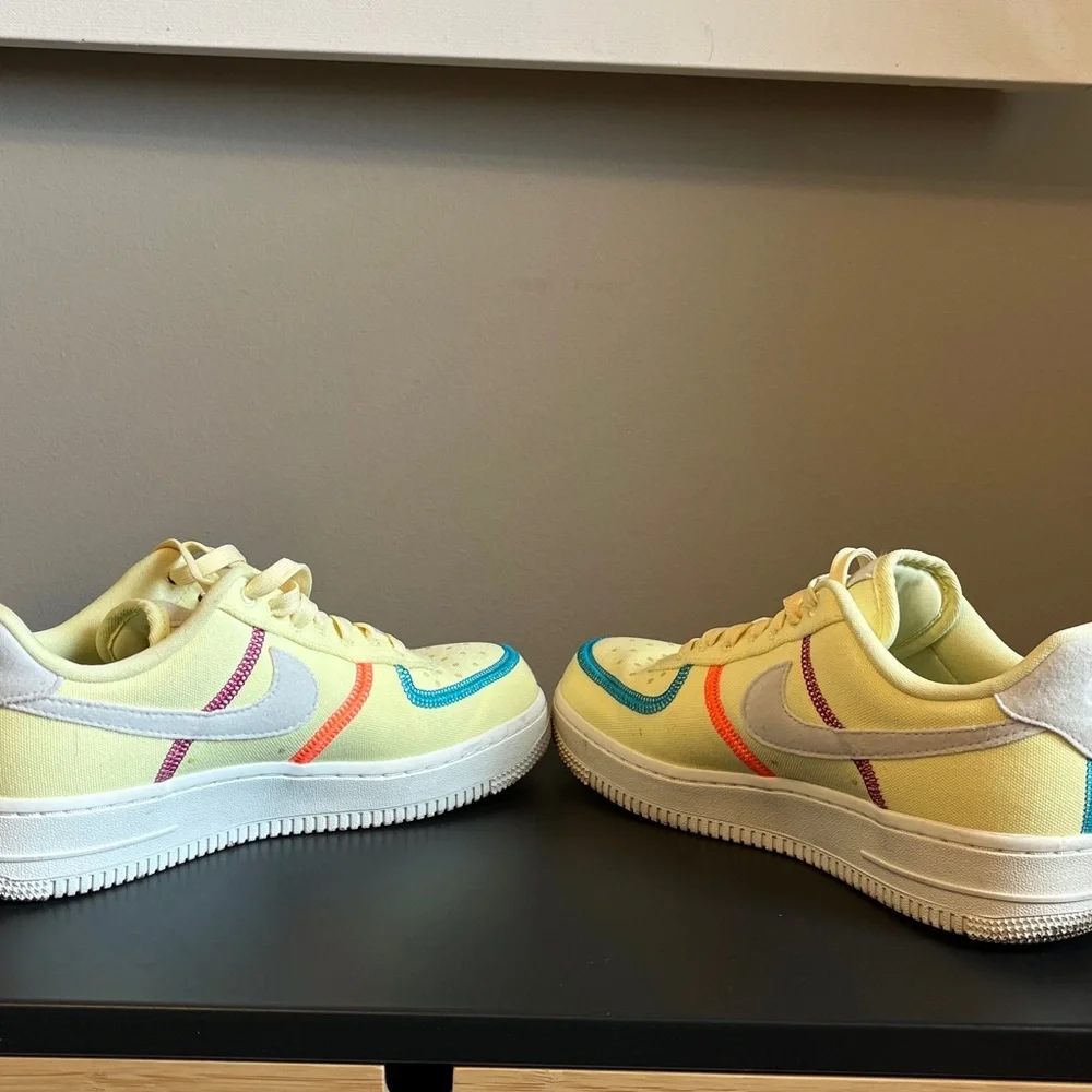 Nike Wmns Air Force 1 '07 Low LX 'Stitched Canvas - Life Lime' - Picture 8 of 10